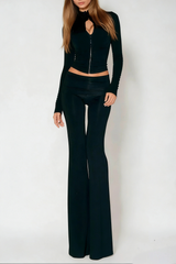 Dobromila Long Sleeve Bodycon Hook Pants Set