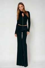 Dobromila Long Sleeve Bodycon Hook Pants Set