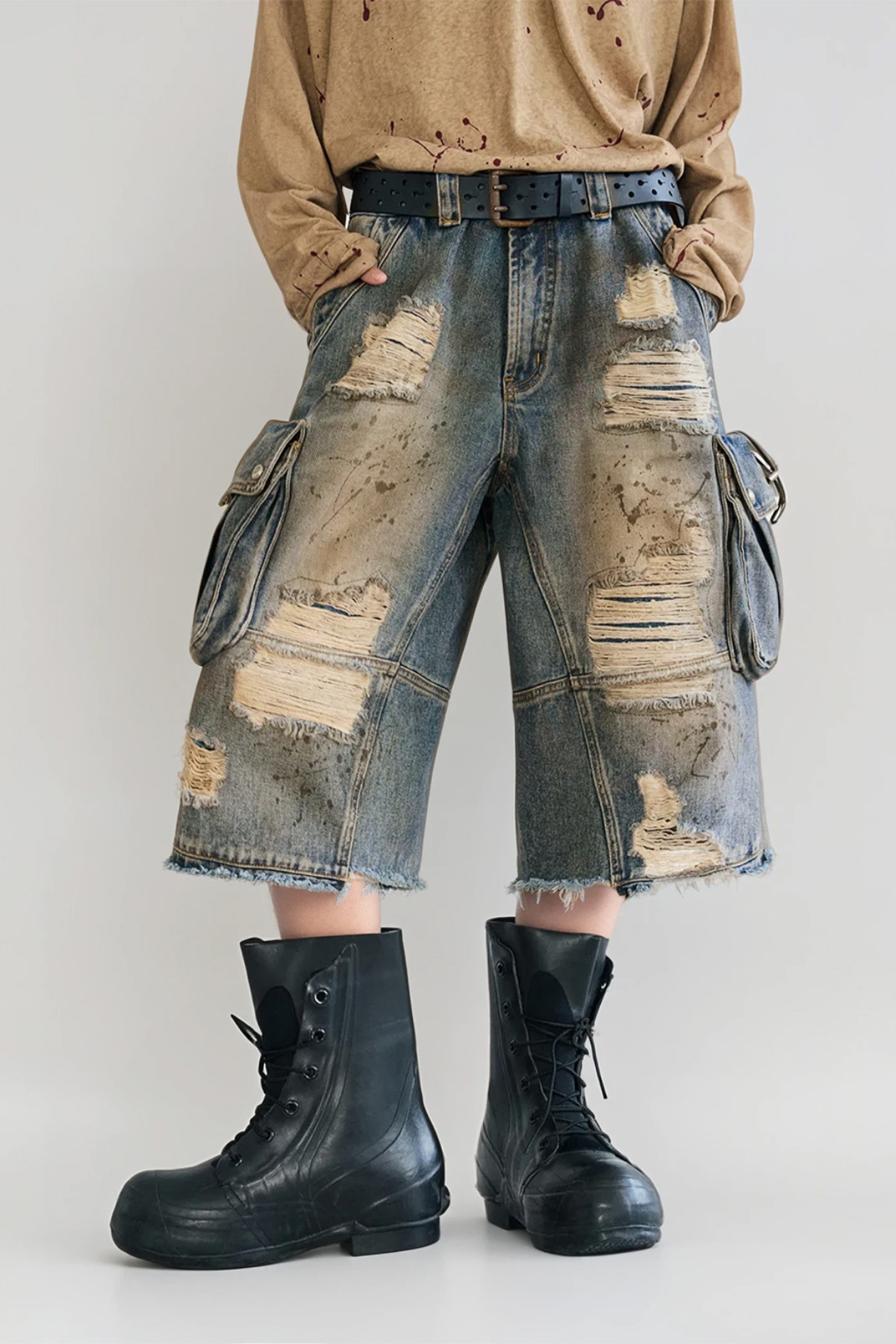 Doirend Ripped Capri Jean