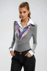 Dolph Deconstruct Grid Knit Top