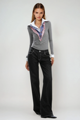 Dolph Deconstruct Grid Knit Top