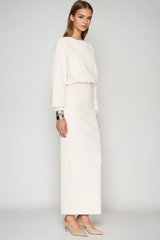 Dominic Balloon Sleeve Bodycon Maxi Dress