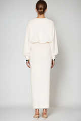 Dominic Balloon Sleeve Bodycon Maxi Dress