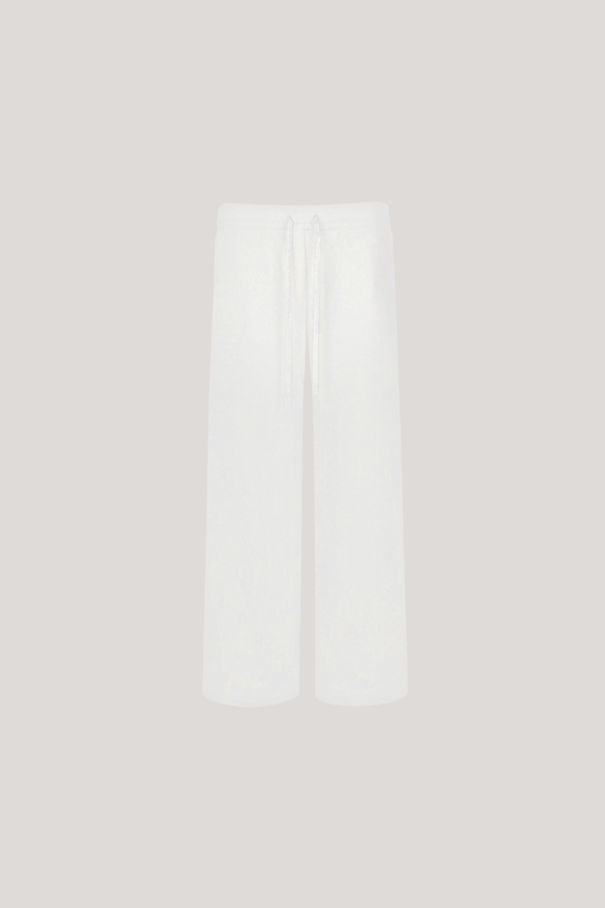 Donatello Drawstring Straight Pants In White