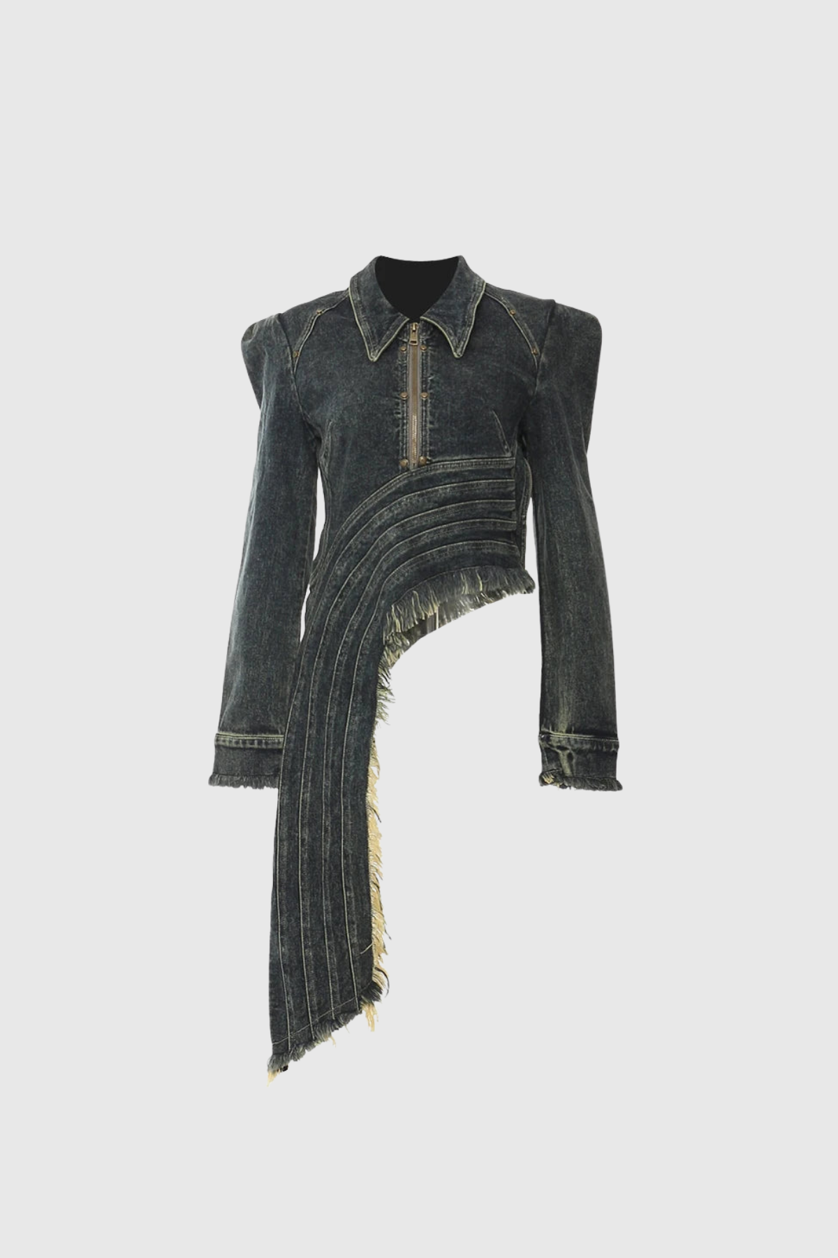 Donggeun Asymmetric Deconstruct Denim Top