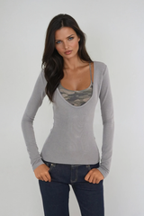 Doriane Deconstruct Camouflage Top