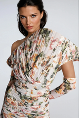 Dorit Floral Ruch Mini Dress