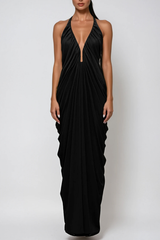 Dorothea Plunge Ruch Maxi Dress