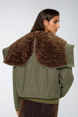 Doyle Deconstruct Faux Fur Jacket