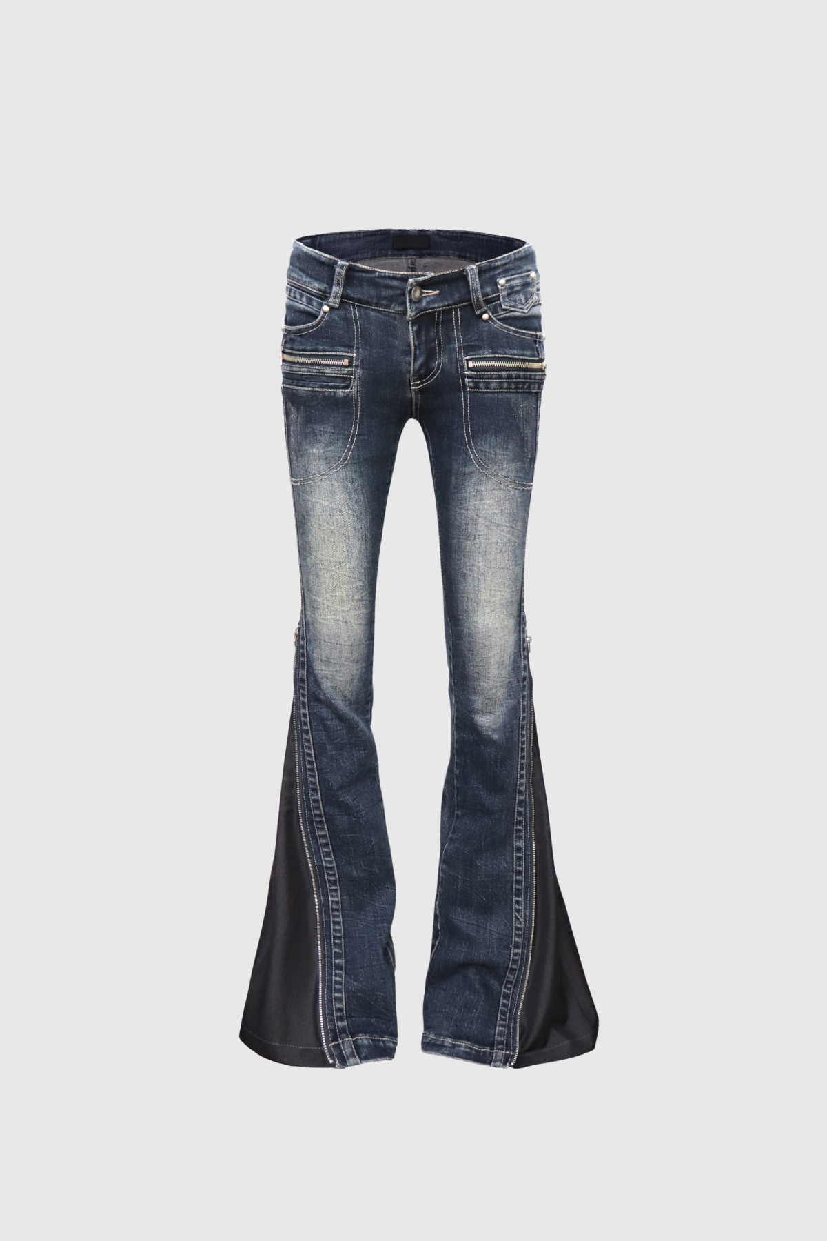 Draga Zipper Deconstruct Jeans