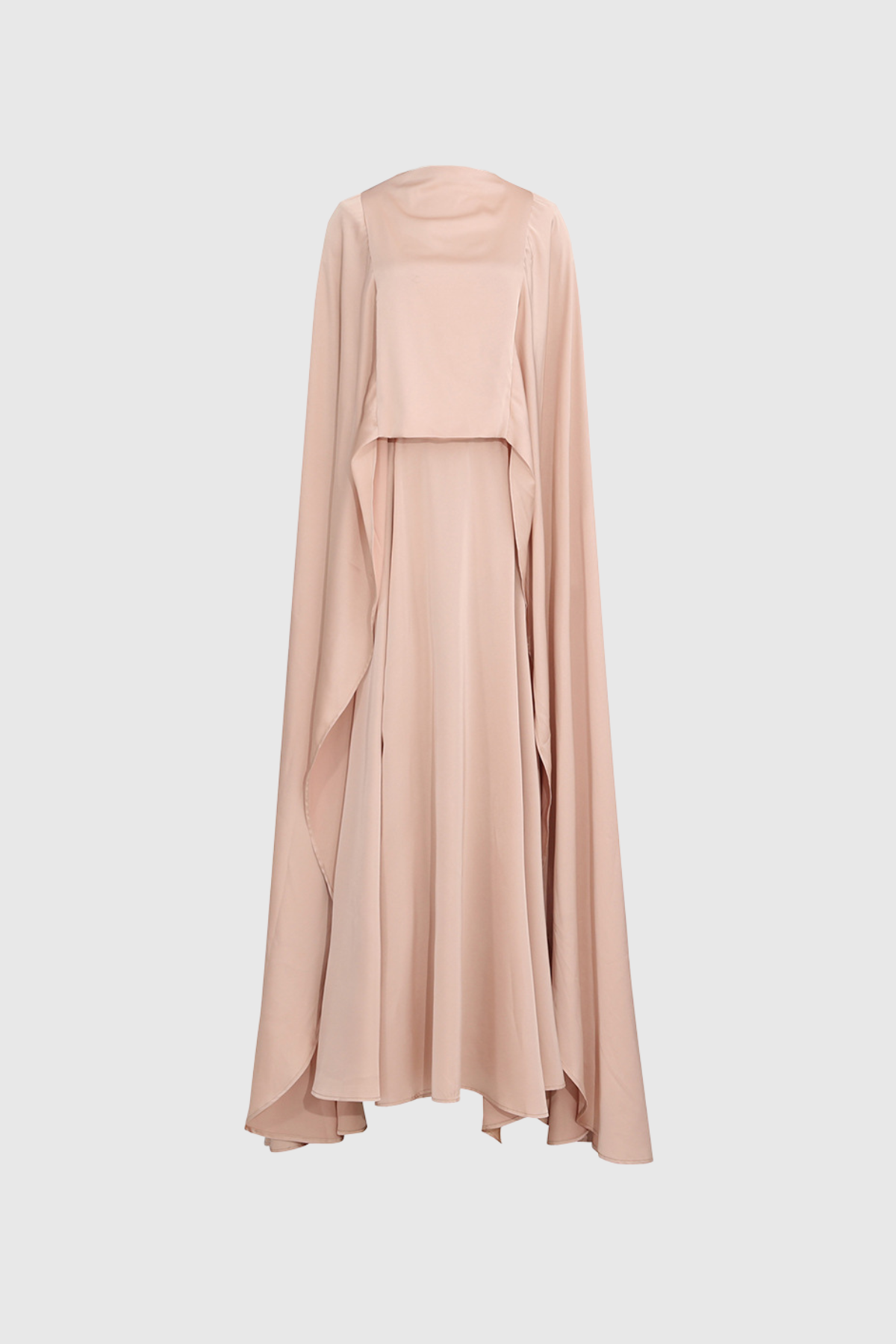 Drupada Split Satin Shawl Maxi Dress
