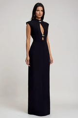 Duarte Sleeveless Cutout Maxi Dress In Black