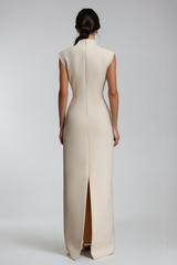 Duarte Sleeveless Cutout Maxi Dress In White