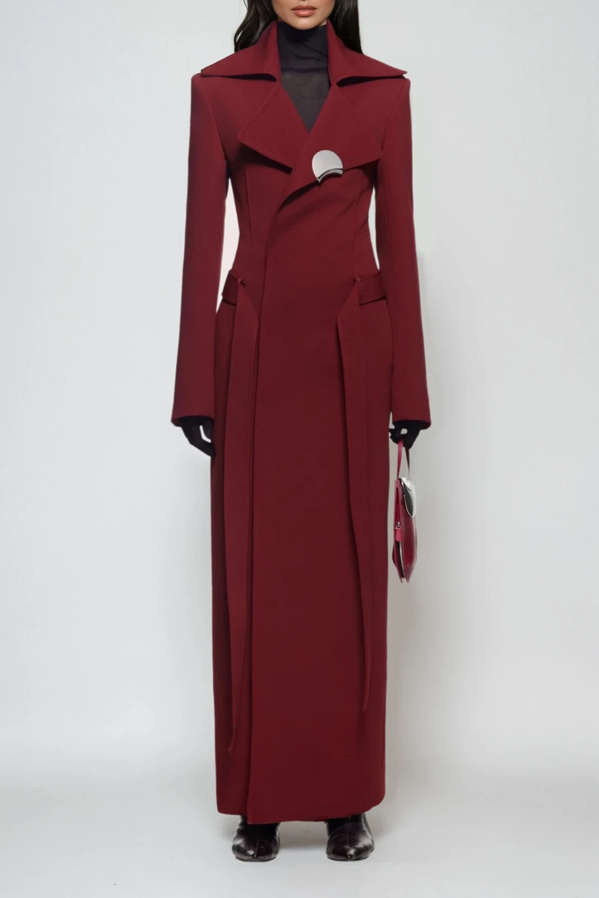 Dubravka Deconstruct Lapel Coat In Red