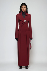 Dubravka Deconstruct Lapel Coat In Red
