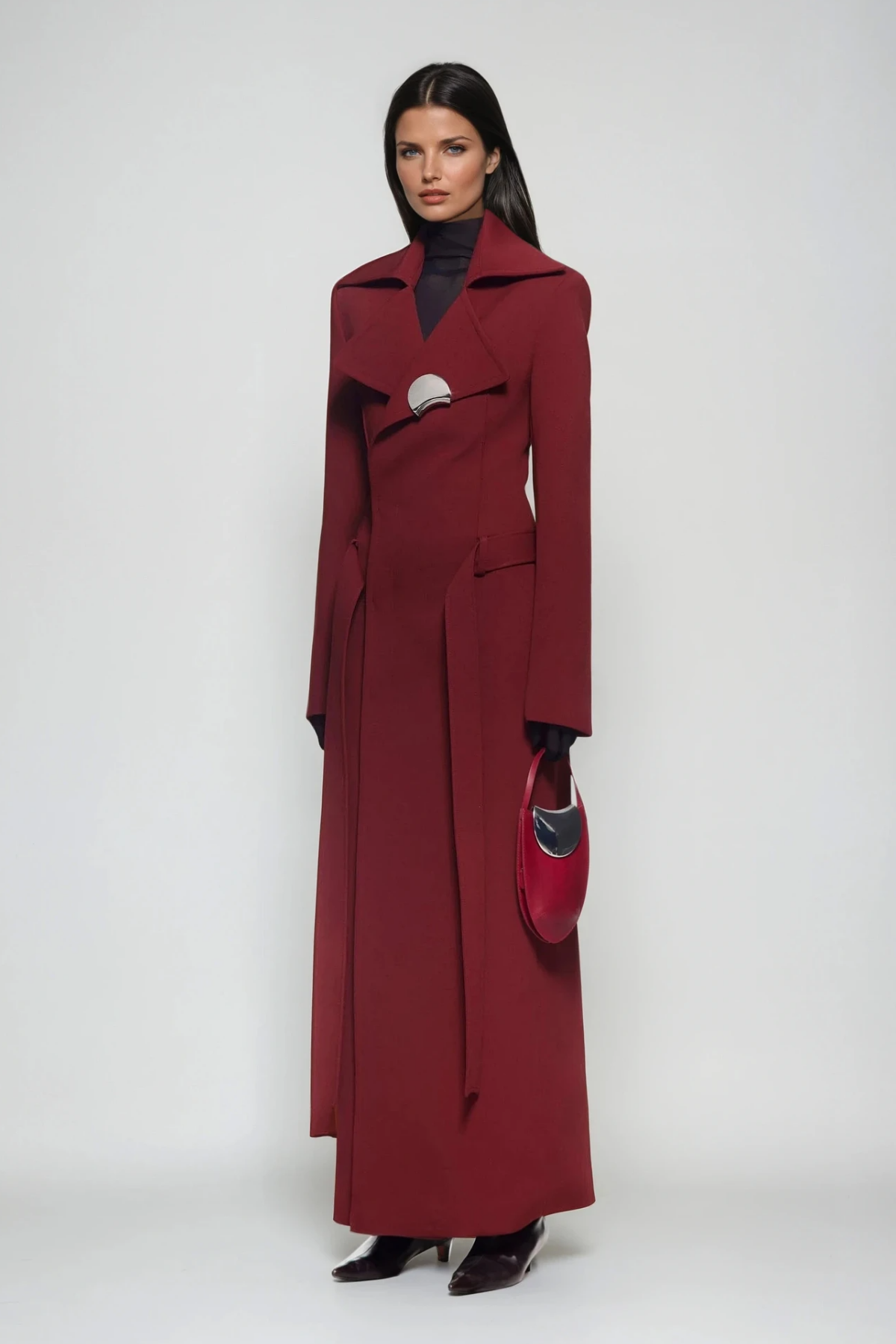 Dubravka Deconstruct Lapel Coat In Red