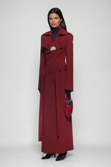 Dubravka Deconstruct Lapel Coat In Red