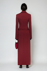 Dubravka Deconstruct Lapel Coat In Red