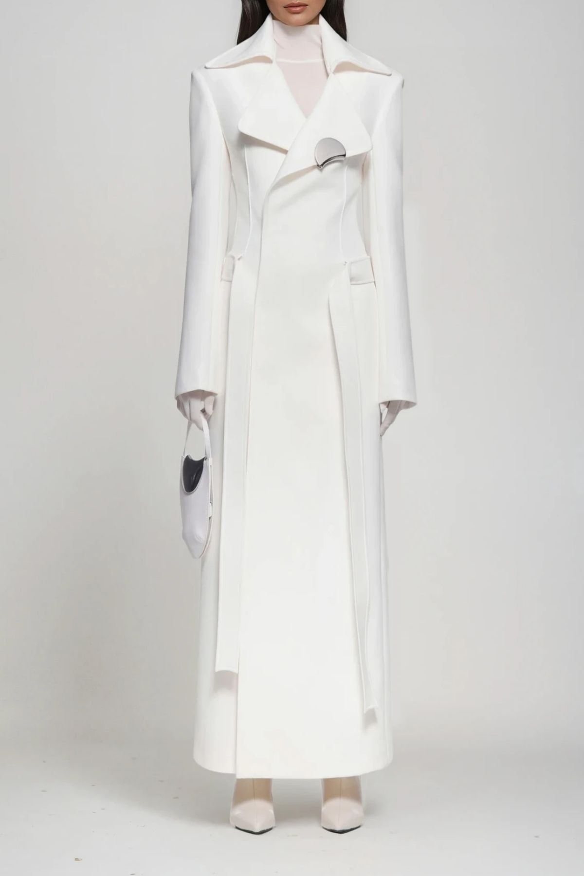 Dubravka Deconstruct Lapel Coat In White