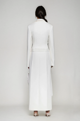 Dubravka Deconstruct Lapel Coat In White