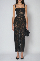 Dumisani Lace Maxi Dress In Black