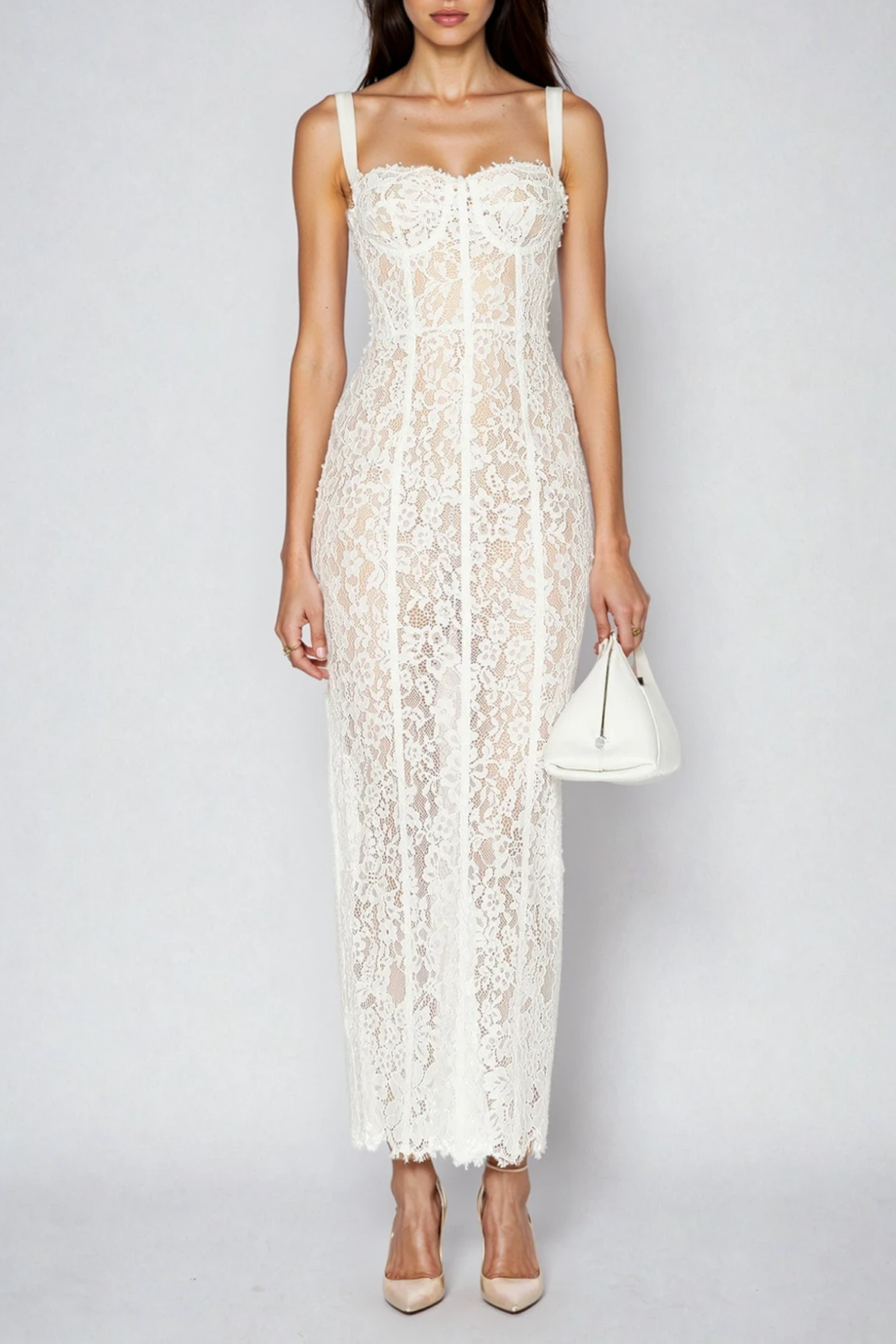 Dumisani Lace Maxi Dress In White