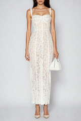 Dumisani Lace Maxi Dress In White