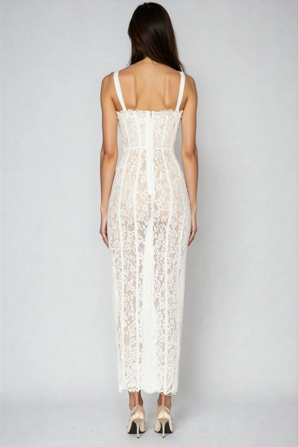 Dumisani Lace Maxi Dress In White