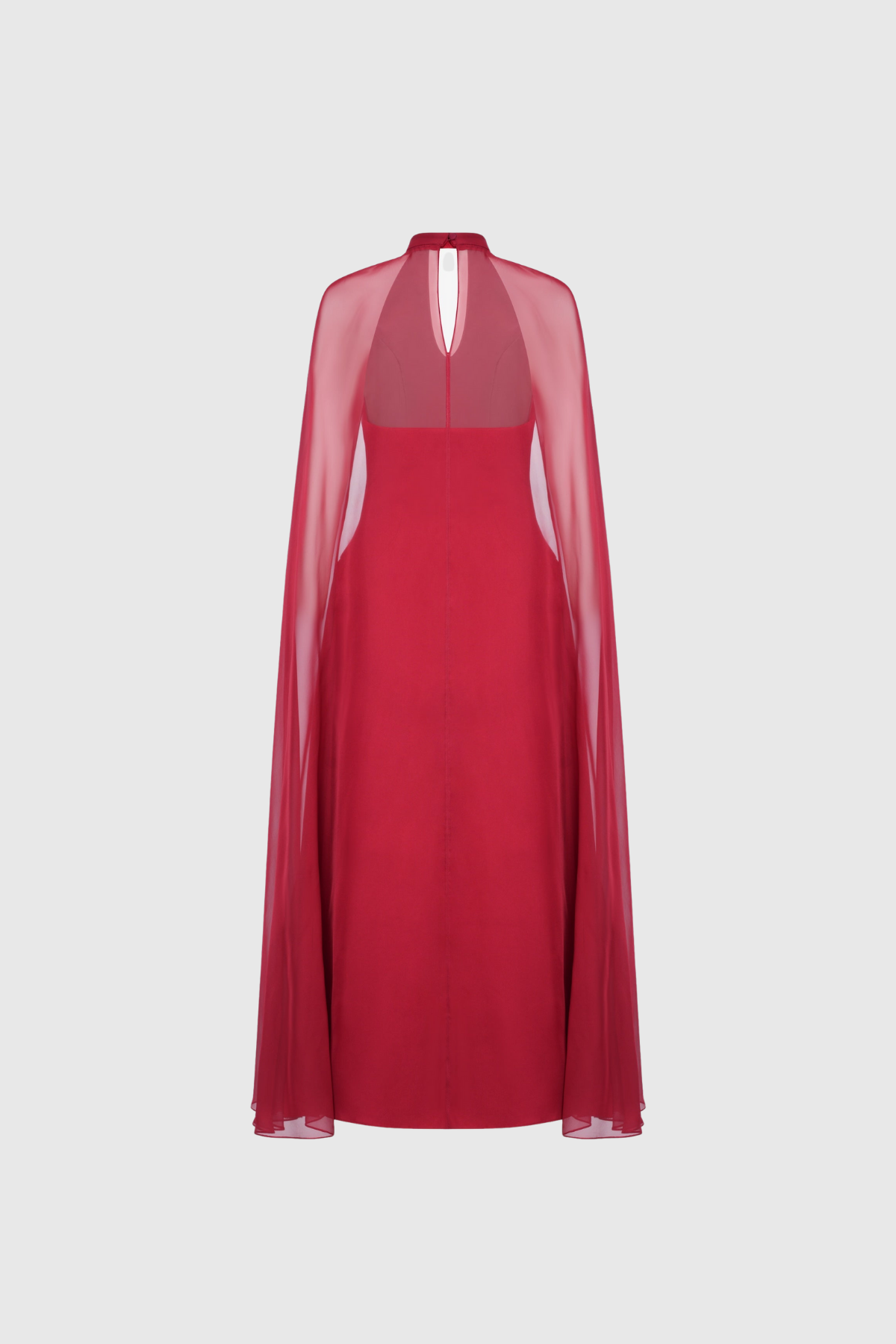 Dusana Pleated Mesh Shawl Maxi Dress