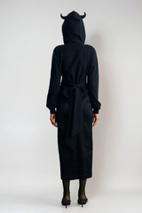 Dusko Deconstruct Hooded Tie Up Top