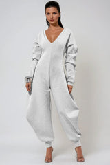 Dylis V Neck Barrel Jumpsuit