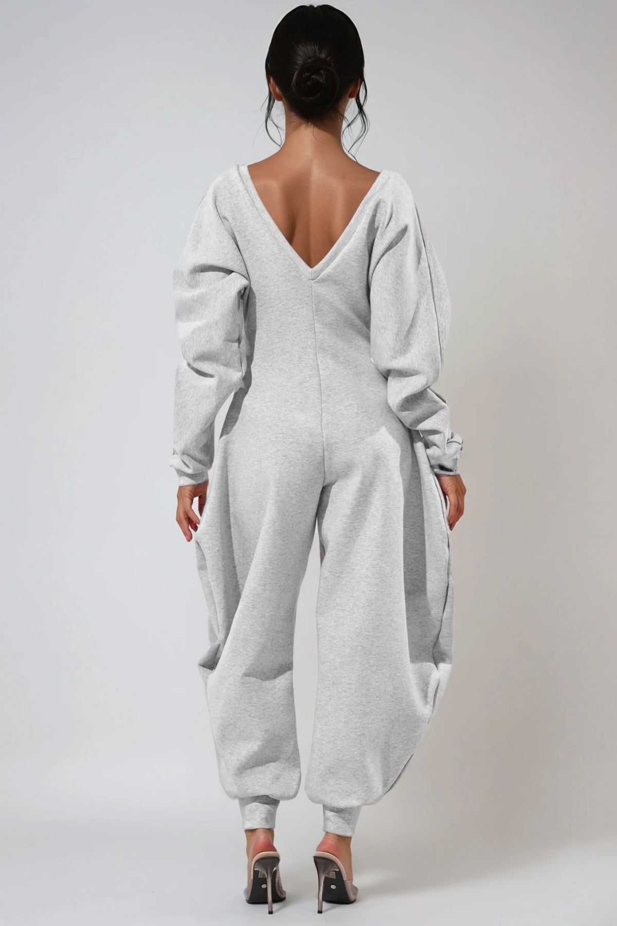 Dylis V Neck Barrel Jumpsuit