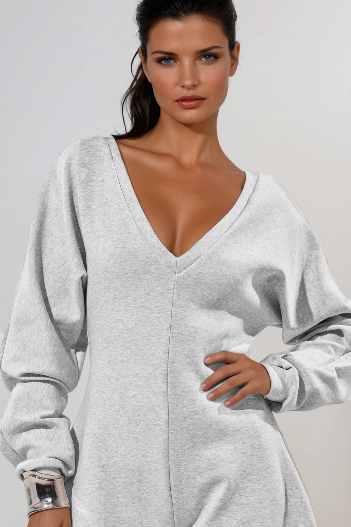 Dylis V Neck Barrel Jumpsuit