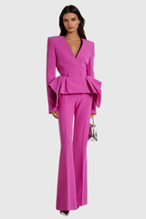 Dzafer Ruffle Bootcut Pants Set