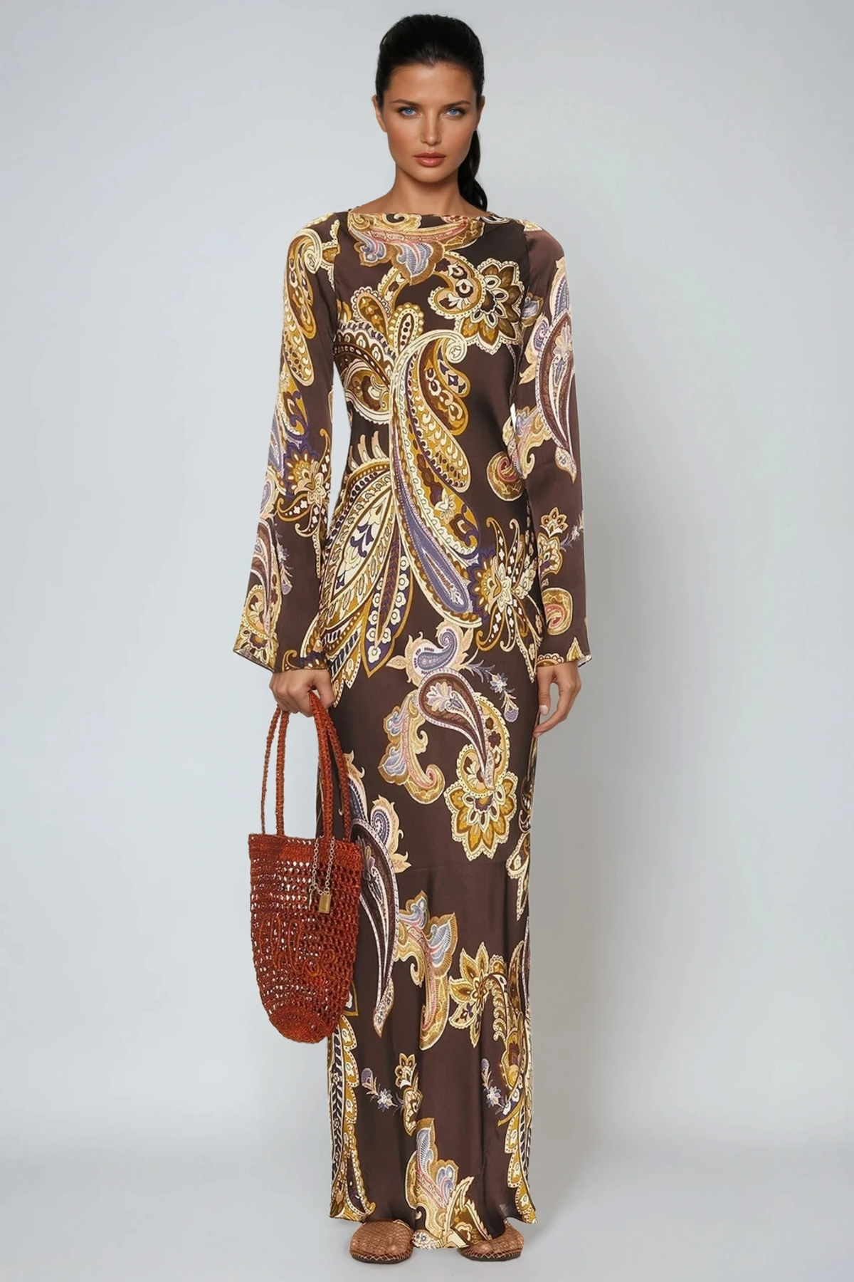 Dzsesszika Paisley Maxi Dress
