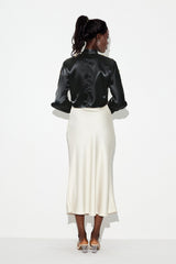 Eadric Deconstruct Tie Up Shirt In Black