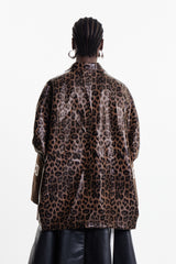 Edel Leopard Leather Jacket