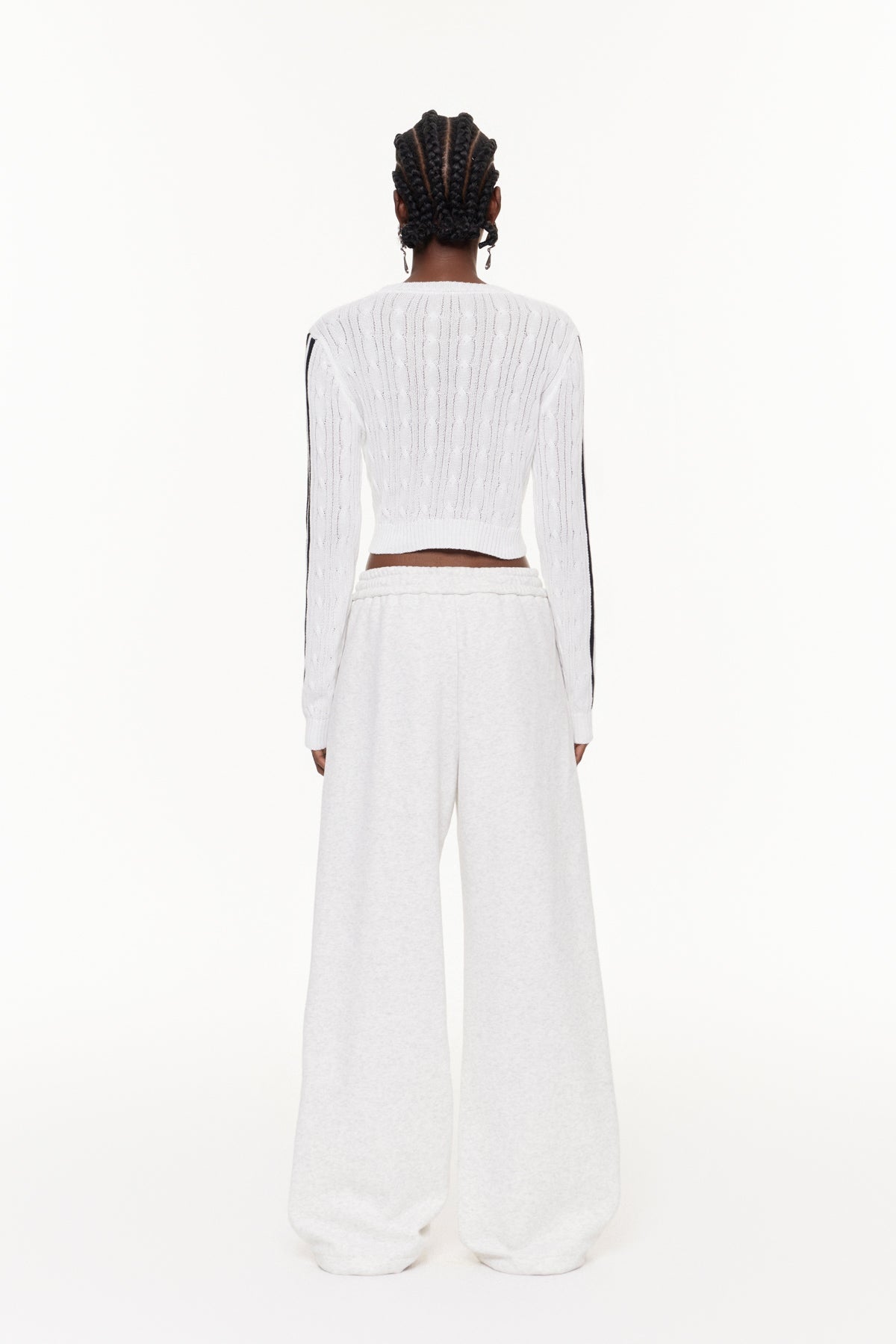 Efthimios Stripe Crop Knit Top