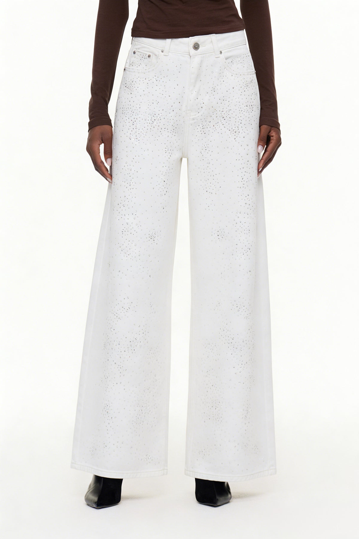 Eidel Rhinestone Jeans In White