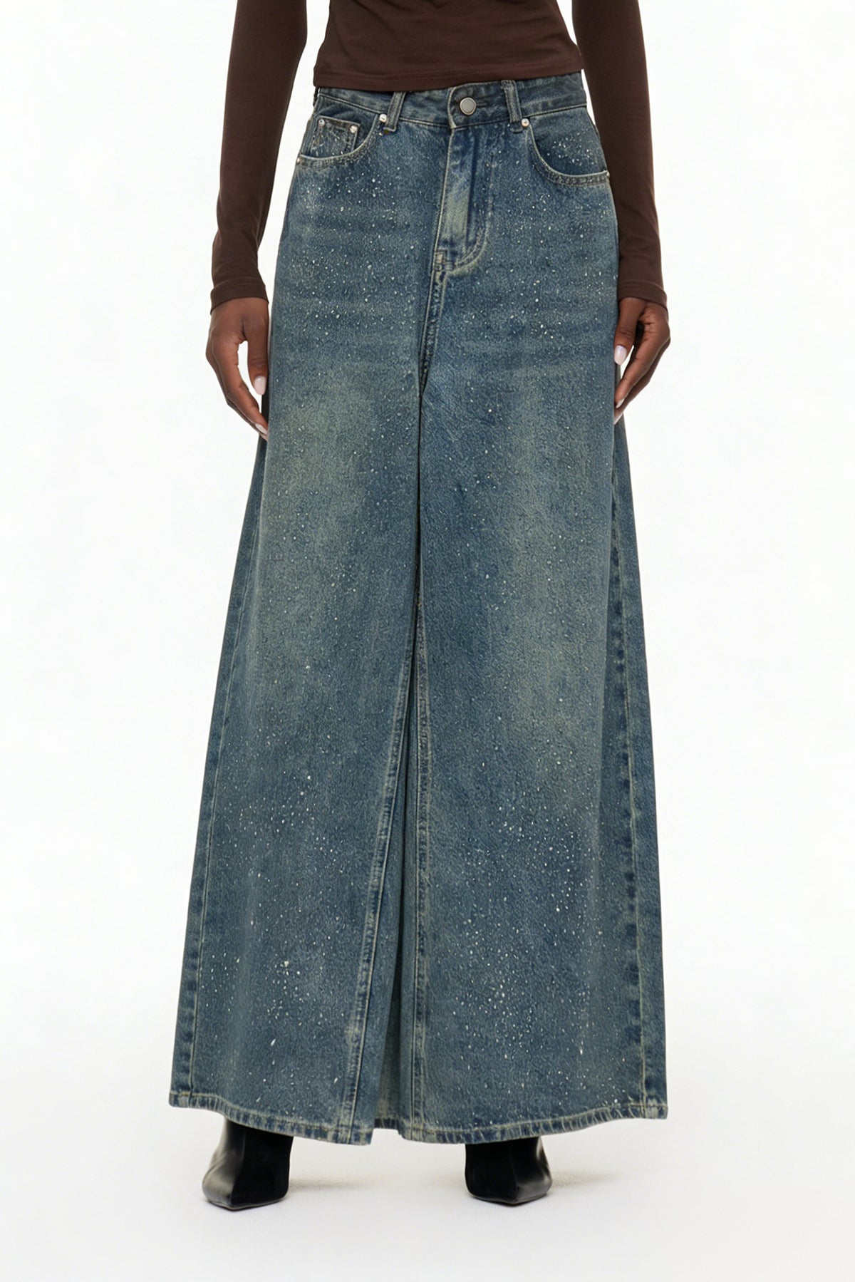 Eidel Rhinestone Jeans In Dark Blue
