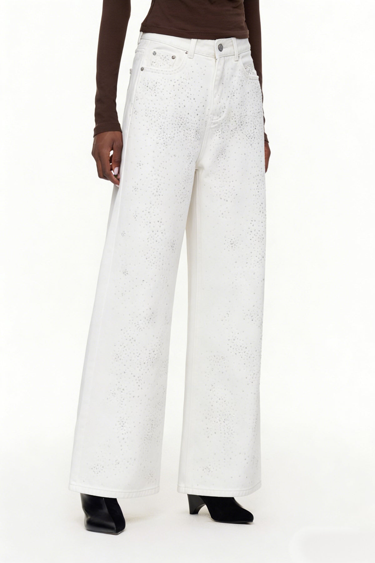 Eidel Rhinestone Jeans In White