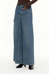 Eidel Rhinestone Jeans In Dark Blue