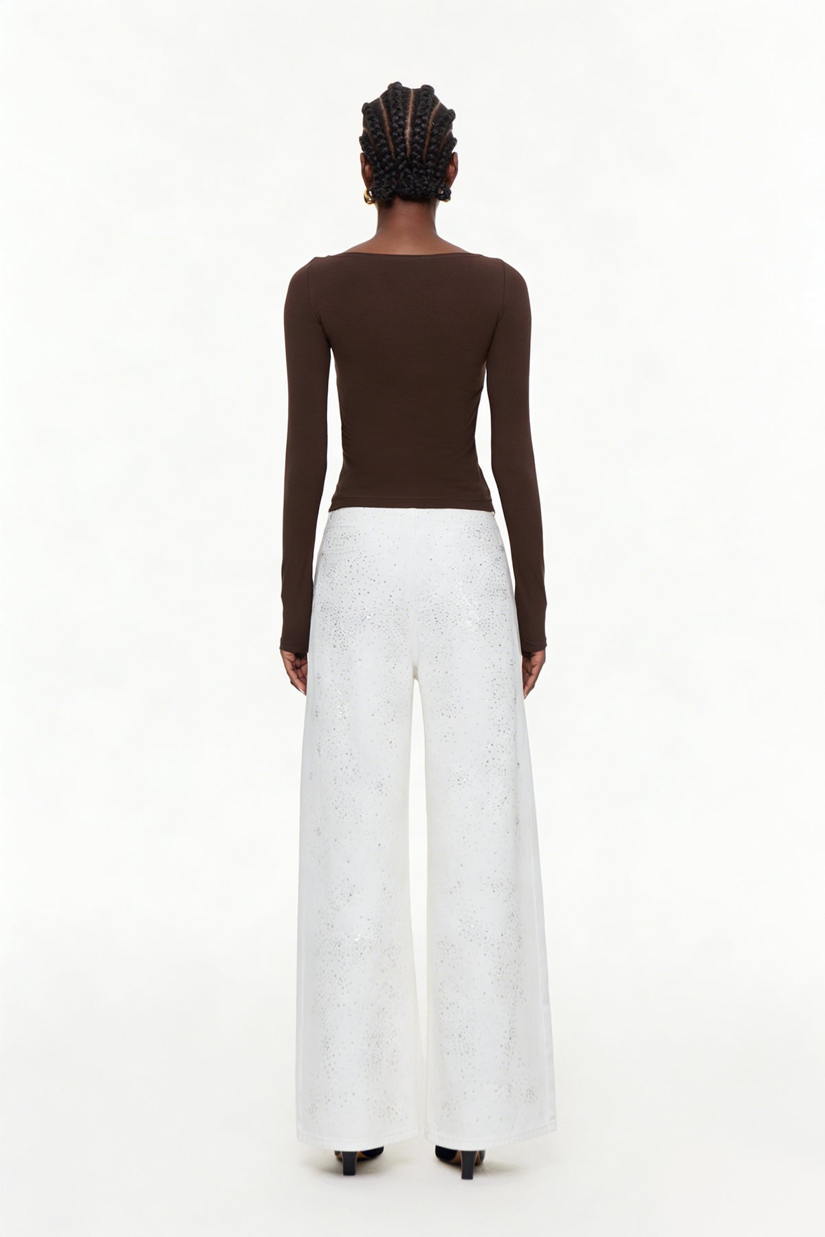 Eidel Rhinestone Jeans In White