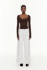 Eidel Rhinestone Jeans In White