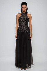 Eivind Tank Top Sequin Mesh Maxi Dress