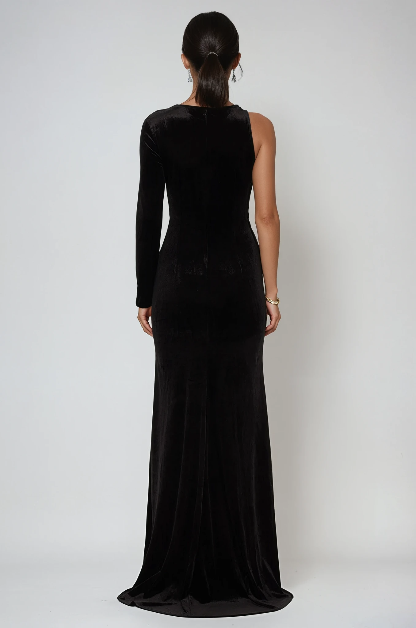 Ejder Asymmetric Bow Split Maxi Dress