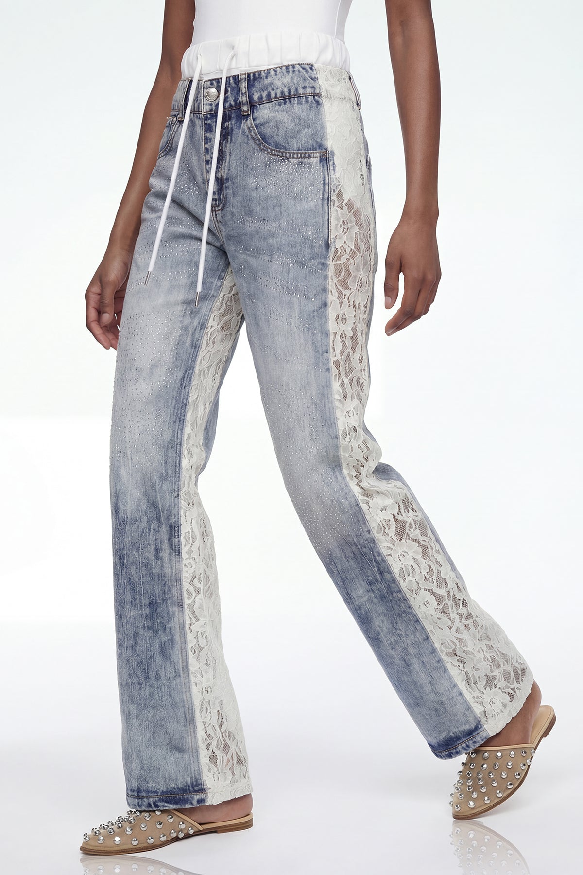 Elioud Rhinestone Print Pants