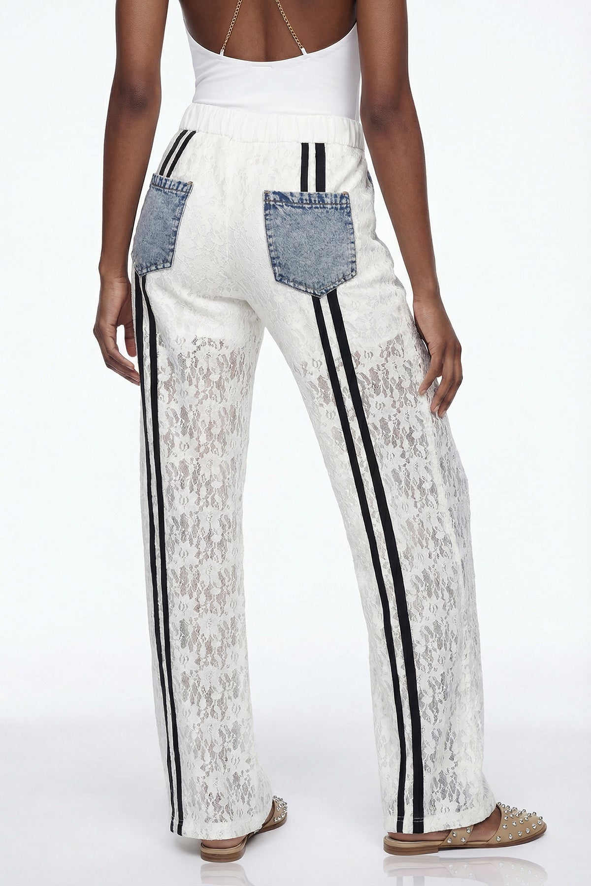 Elioud Rhinestone Print Pants