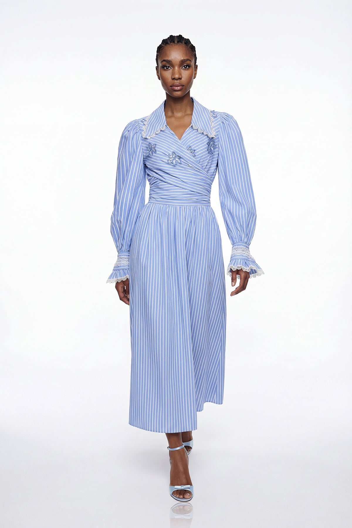 Elisabeth Stripe Rhinestone Skirt Set