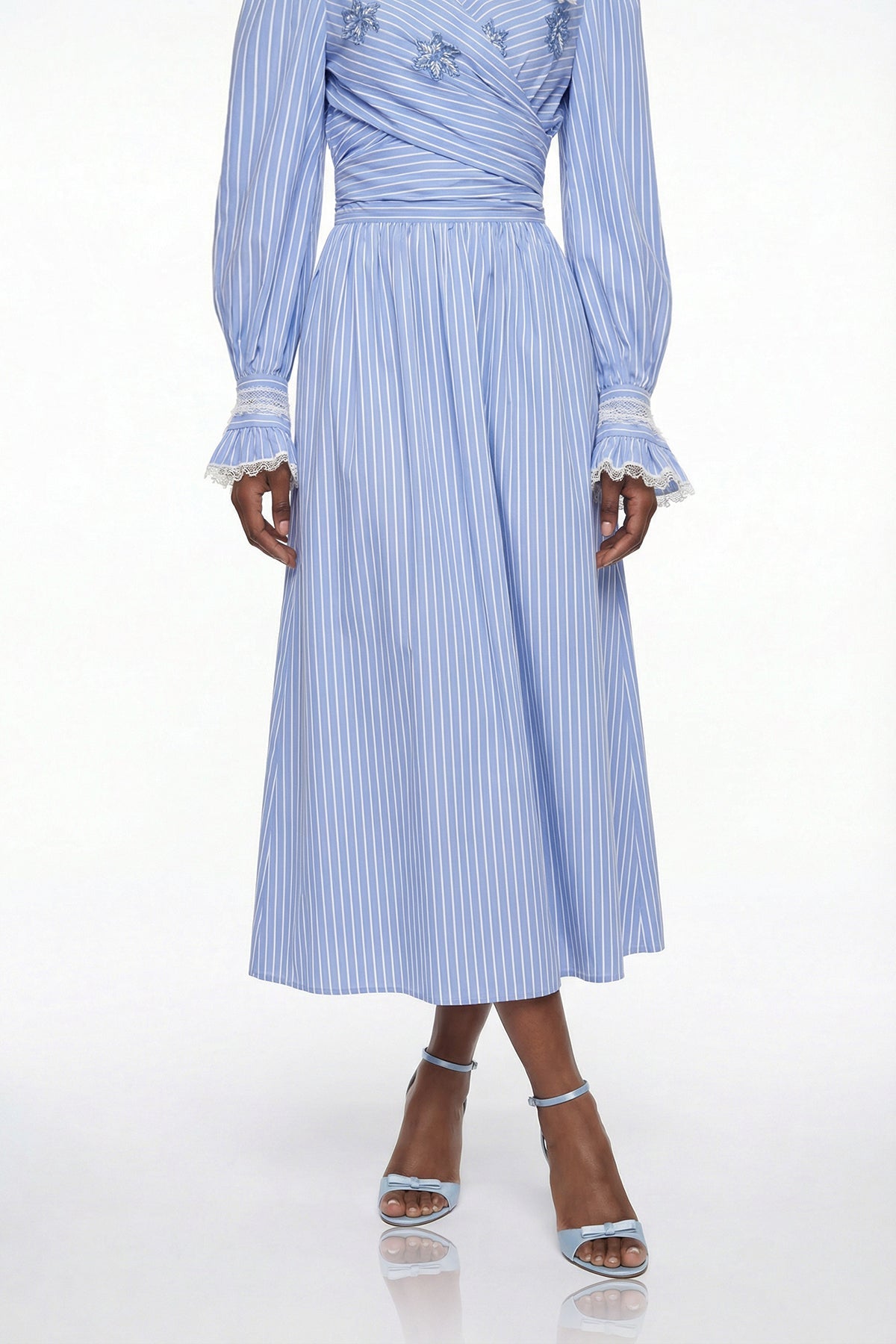 Elisabeth Stripe Rhinestone Skirt Set